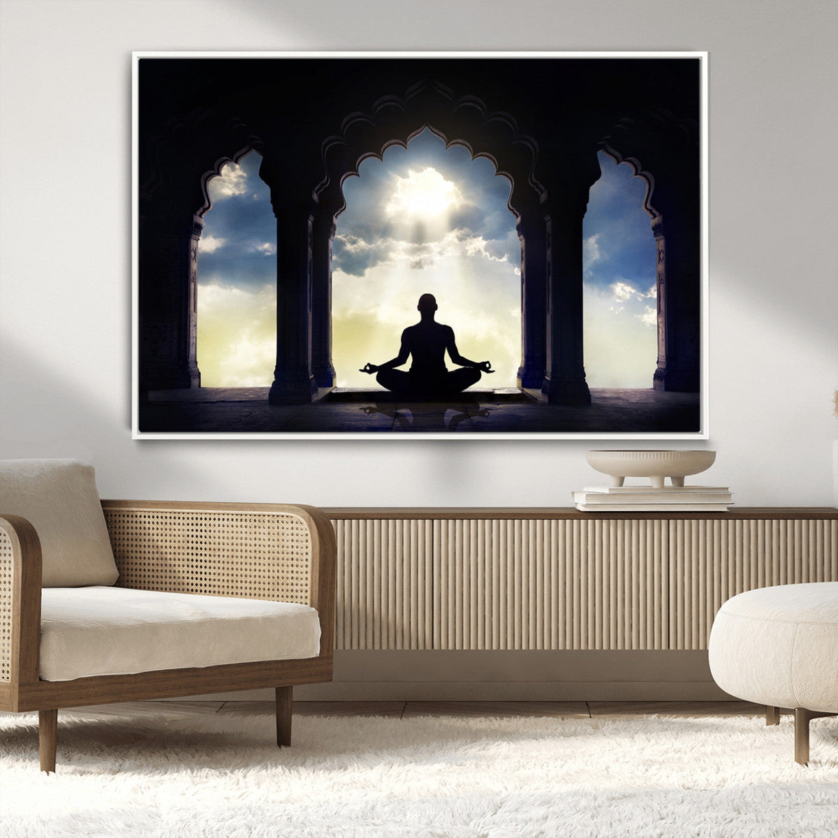 Women and Yoga Wall Art Canvas Print