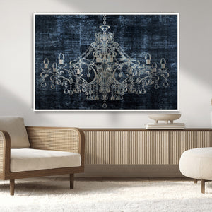 Dark Chandelier Wall Art Canvas Print