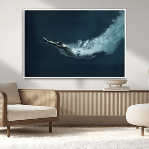 Swimmer Wall Art Canvas Print