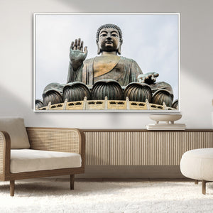 Buddha Statue Wall Art Canvas Print