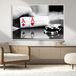 Aces Poker Art Poker Game Wall Art Canvas Print