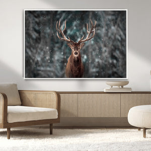 Wall Art Deer Art Animal Canvas, Framed Wall Art Deer Canvas