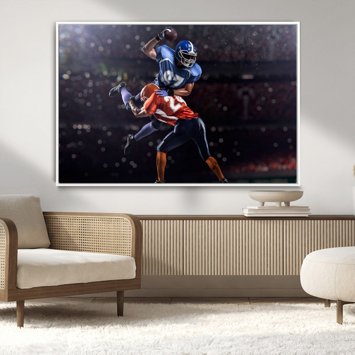 American Football Wall Art Canvas Print, Stadium Sport Wall