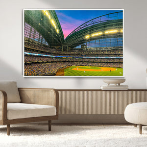 Milwaukee Brewers Baseball Team Print Canvas- American
