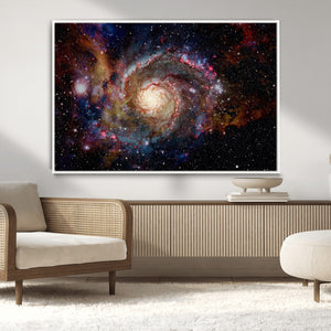Nebula and Galaxies in Space Wall Art Canvas Print, Spiral