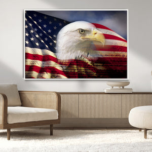 American Flag Eagle Symbol Wall Art, American Flag Eagle