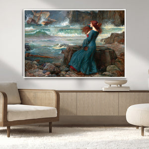 Miranda by the Shore Wall Art Canvas Print – Tempest Scene