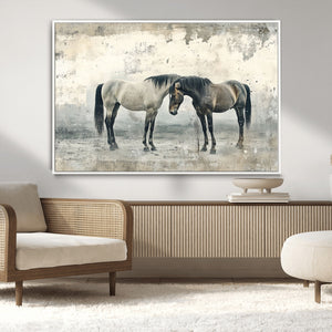Chines Style Majestic Horses Wall Art | Ready to Hang and