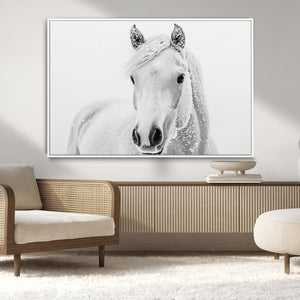 Majestic White Horse Wall Art | Ready to Hang and Framed |