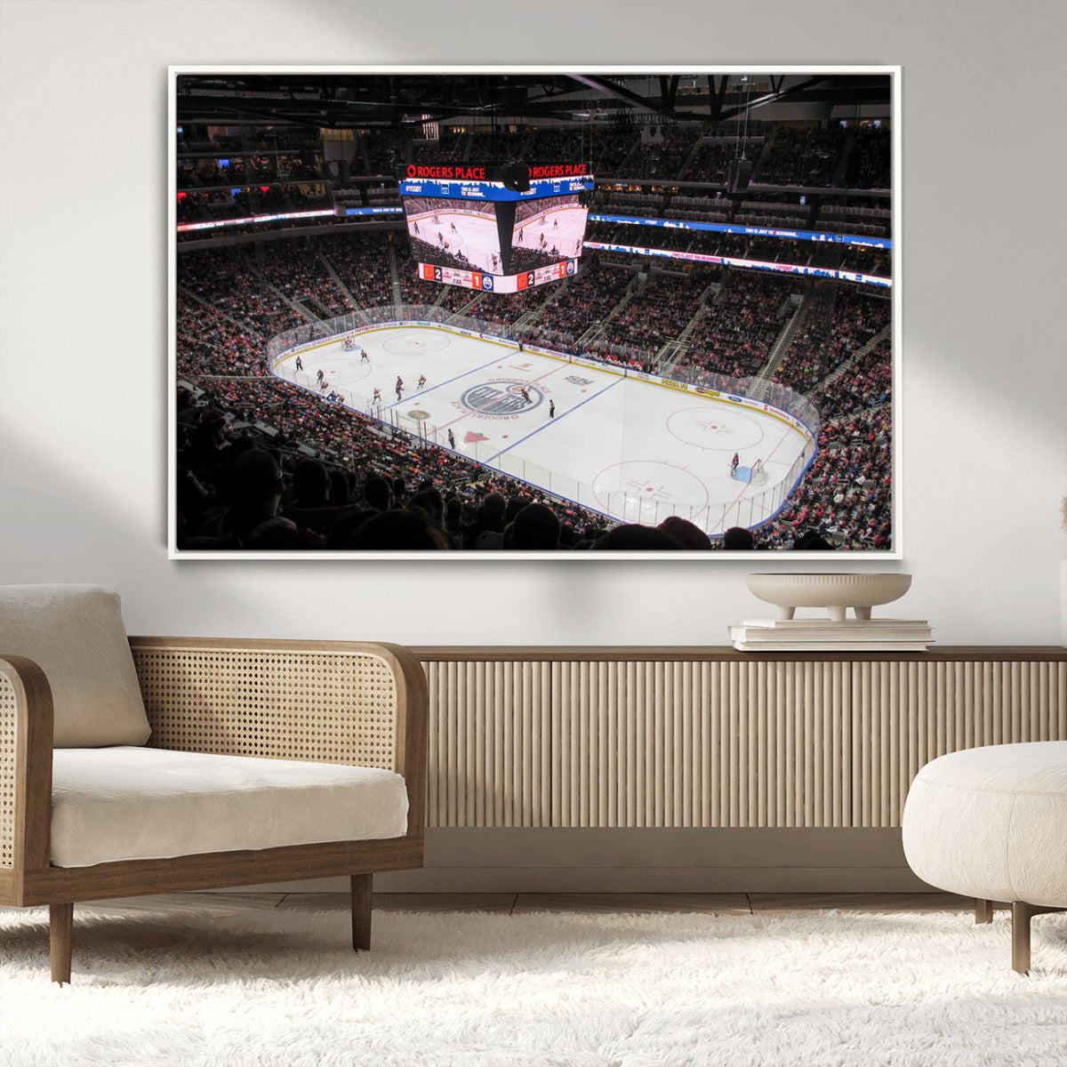 Rogers Place Edmonton Oilers Ice Hockey Stadium Wall Art,