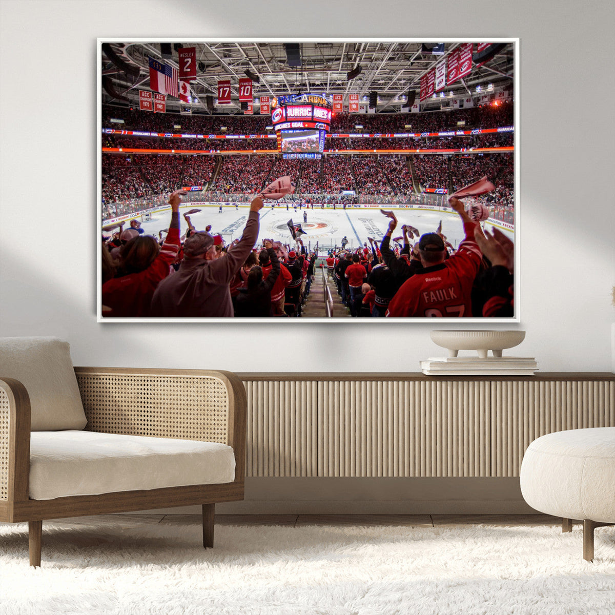 Carolina Hurricanes Ice Hockey Stadium Wall Art, Carolina