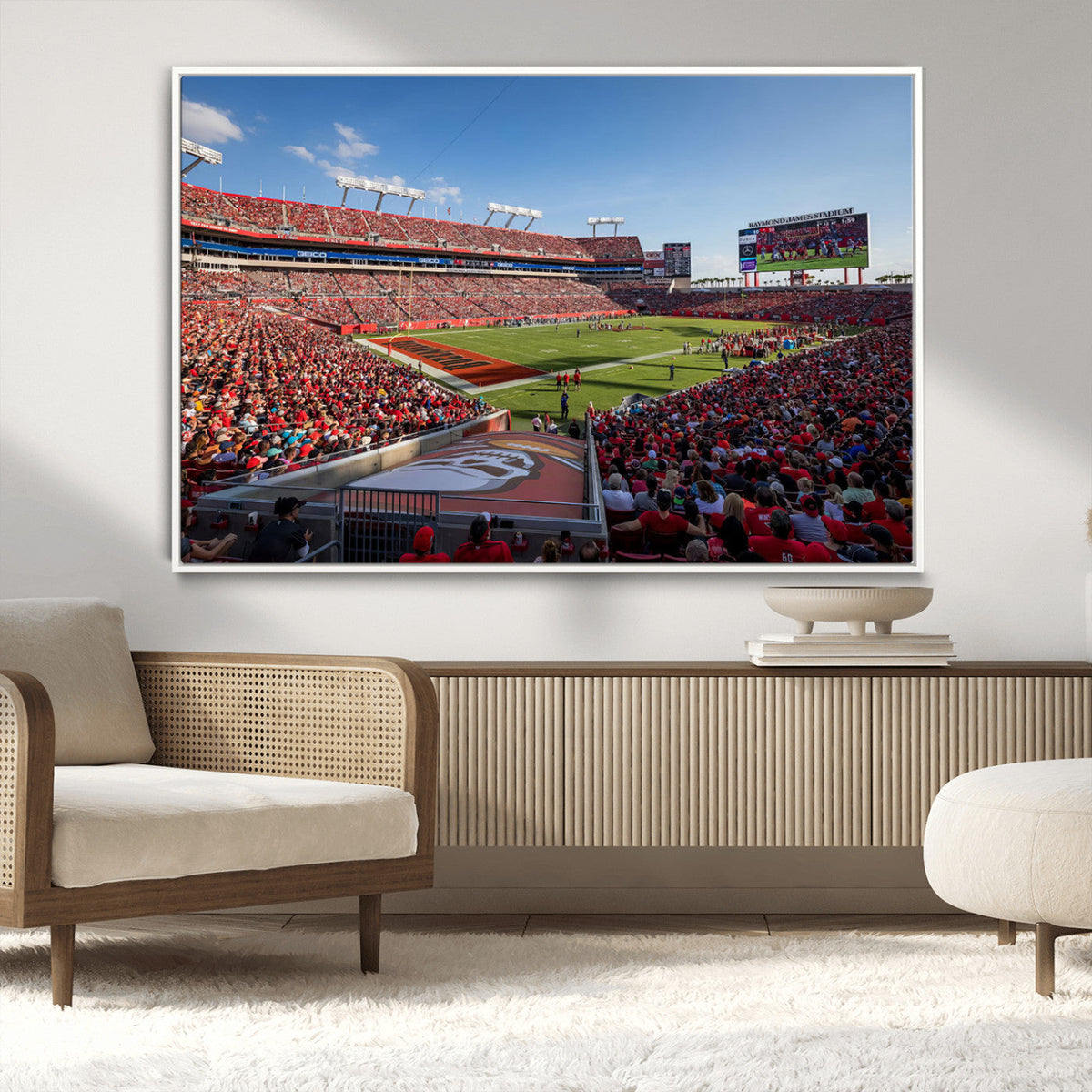 Florida Tampa Raymond James Stadium Wall Art Canvas Print -