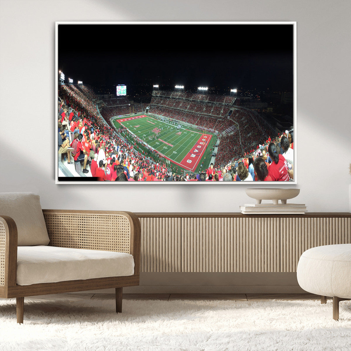 Houston Cougars Football Team Print - Houston TDECU Stadium
