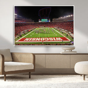 Wisconsin Badgers Football Team Print Canvas- Madison Camp
