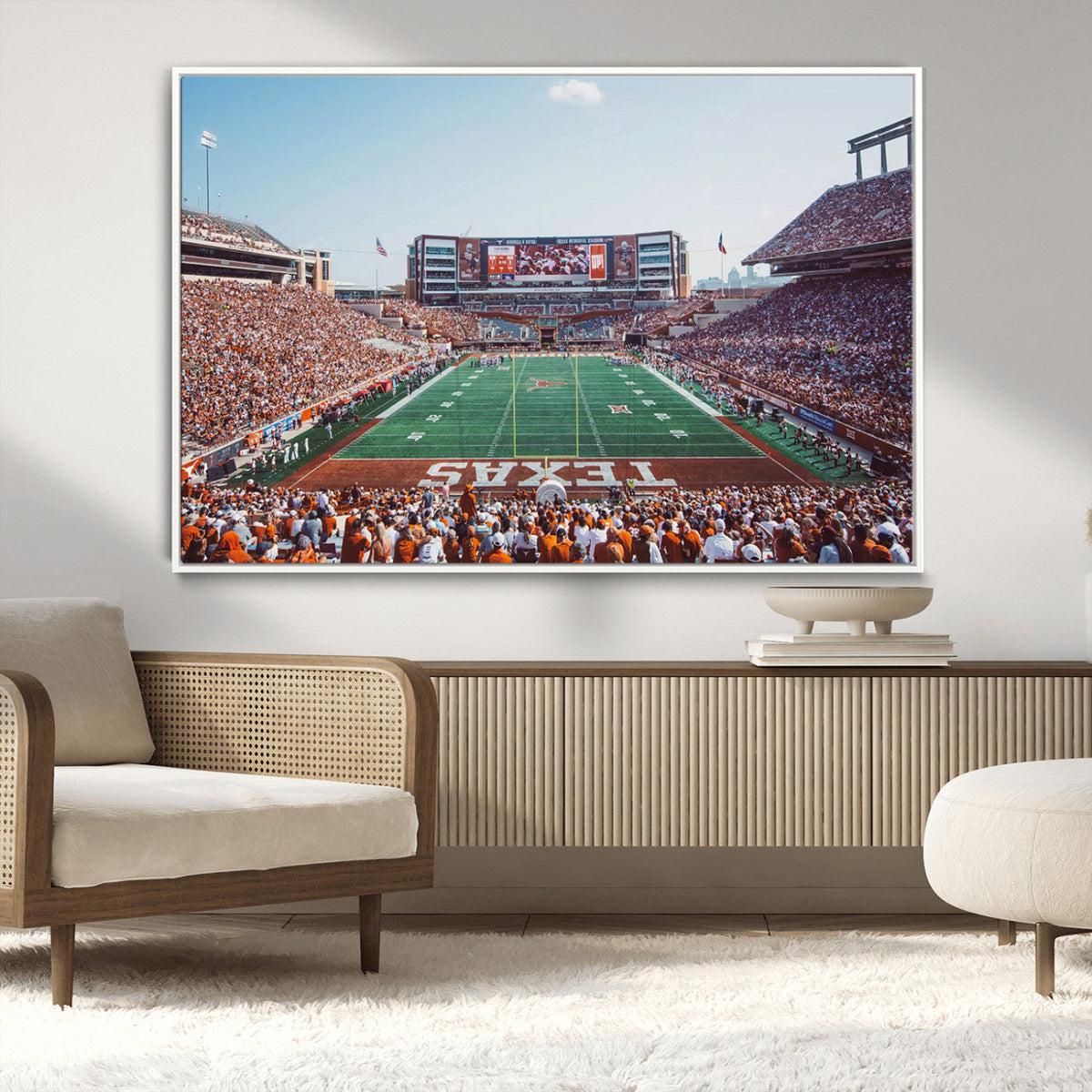 Framed Texas Memorial Stadium Canvas, University of Texas