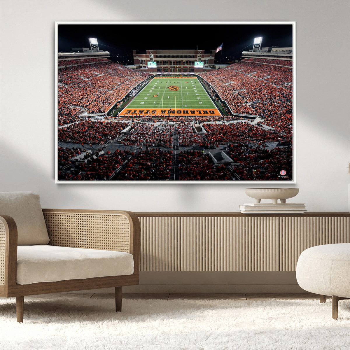 Oklahoma State Cowboys Canvas Print, Football Team Print -