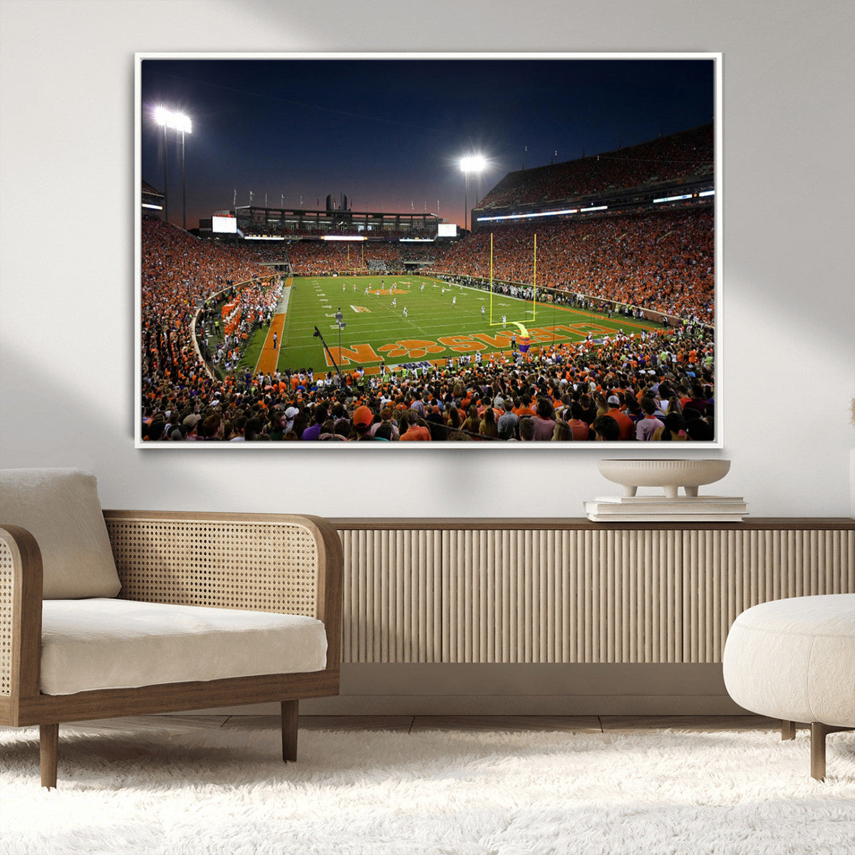 Clemson University Tigers Art Print, Football Team Print -