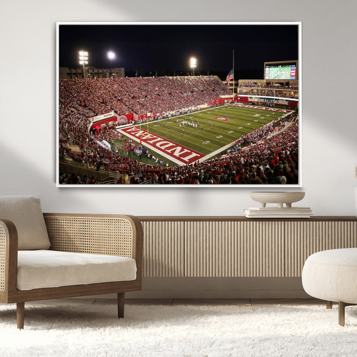 Indiana University Hoosiers Football Team Print Canvas -