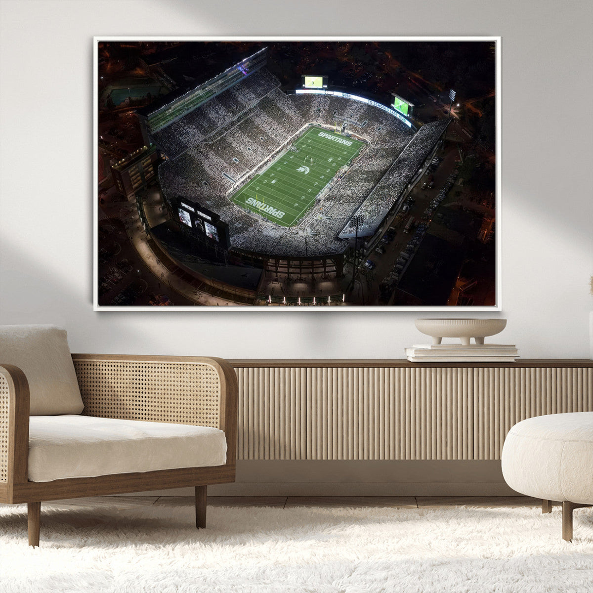 Michigan State Spartans Football Team Print - East Lansing