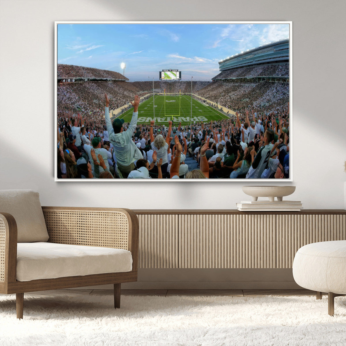 Michigan State Spartans Football Team Art Print - East