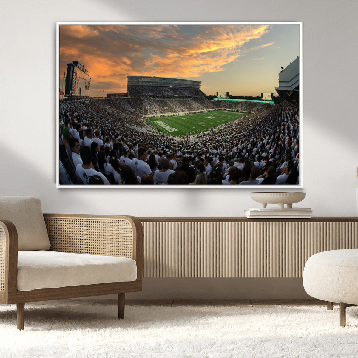 Michigan State Spartans Football Team Print - East Lansing