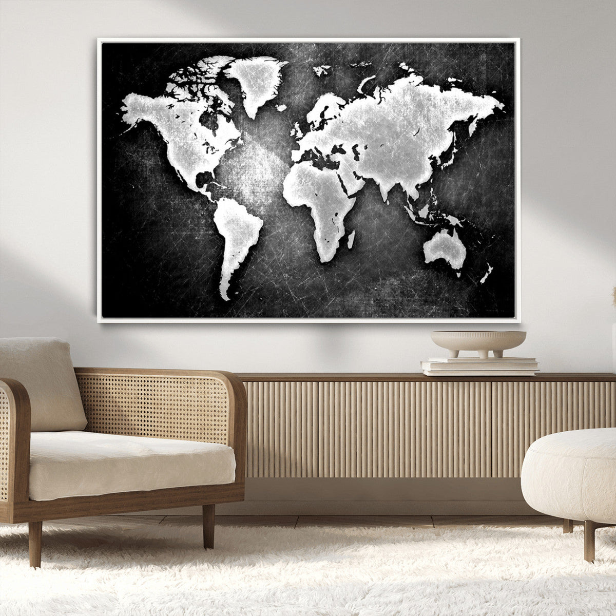 World Map Wall Art Canvas Print – Framed Wall Art for