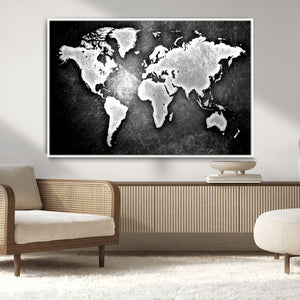 World Map Wall Art Canvas Print – Framed Wall Art for