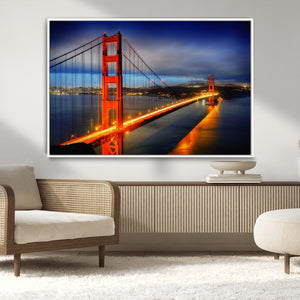 Large Wall Art San Francisco Canvas Print - Wonderful Golden
