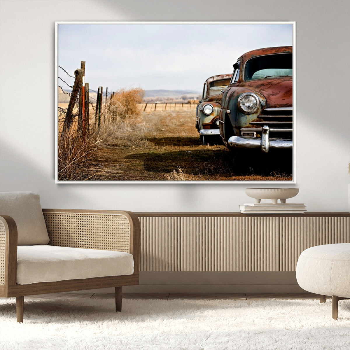Classic Cars Vintage Wall Art Canvas Print