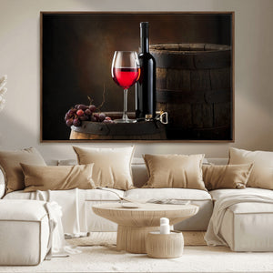 Red Wine and Bottle Canvas Print