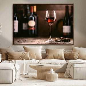 Red Wine and Bottle Canvas Print