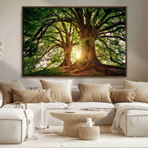 Majestic Ancient Tree Wall Art, NatureCanvas Print, Woodland