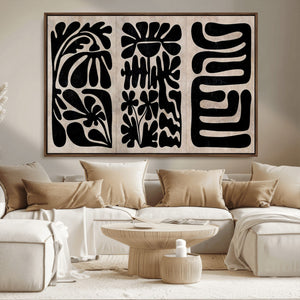 Canvas Print Wall Art Abstract Art Boho, Framed Boho Art