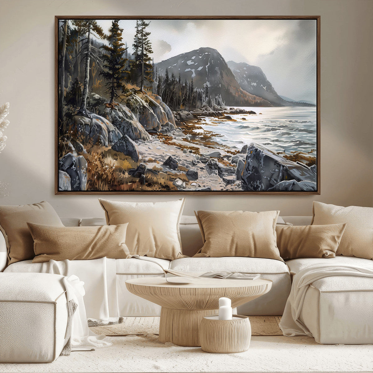 Serene Coastal View of Acadia National Park - Stunning