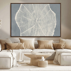 Abstract Tree Ring Wall Art Canvas Print – Nature-Inspired,