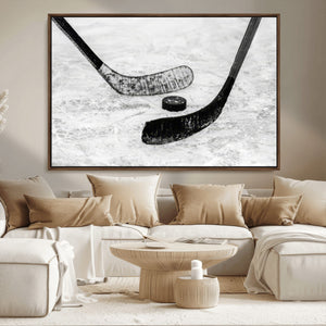 Winter Ice Hockey Sport Canvas Wall Art Print - Hockey Wall