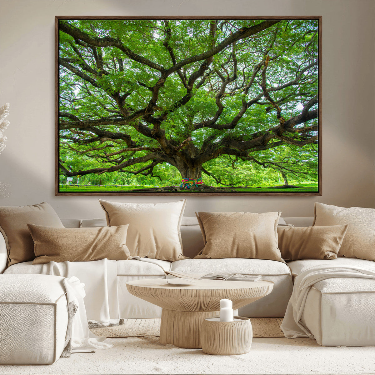 Oak Tree Wall Art Print, Forest Canvas Wall Art for Home and