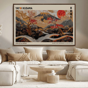 Modern Japanese Wall Art Canvas Print – Framed Abstract