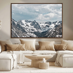 Snowy Peaks Wall Art Canvas Print – Alpine Wilderness