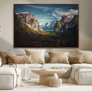 Yosemite National Wall Art Canvas Print – Framed Mountain