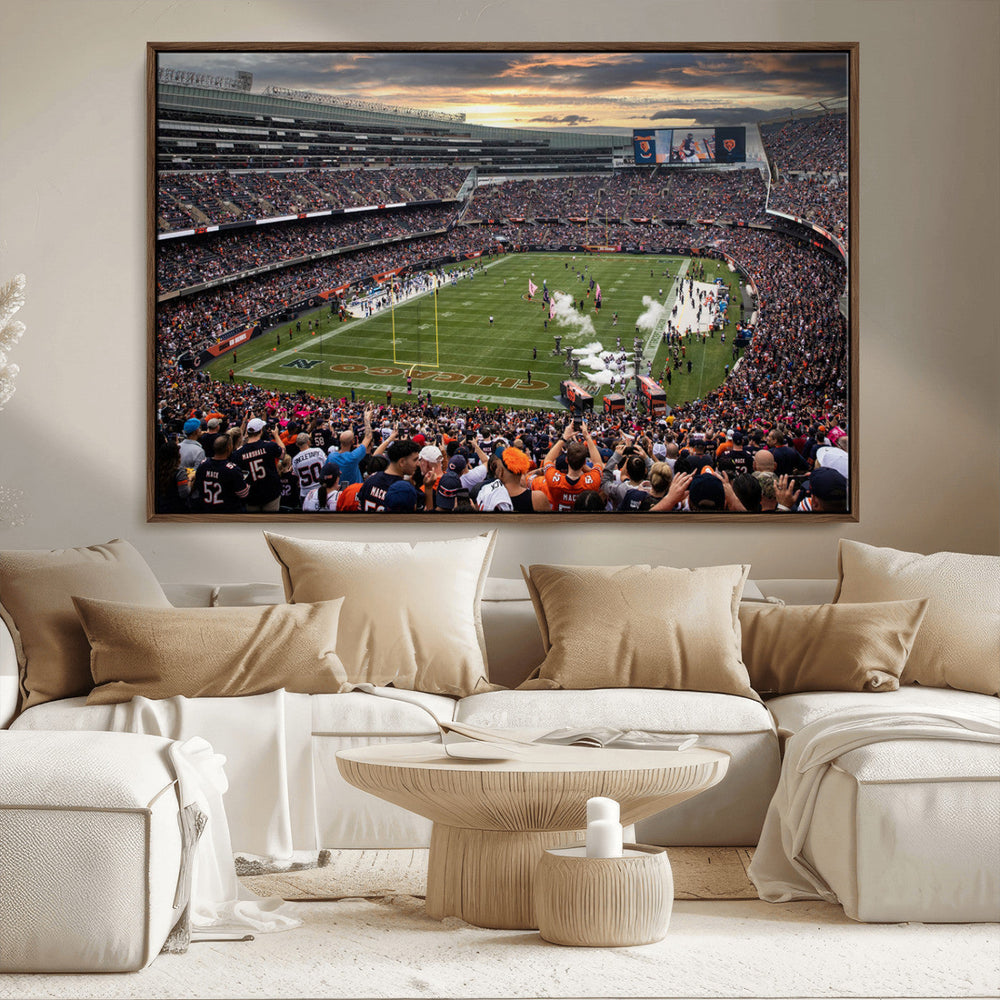 Chicago Bears Soldiers Field Wall Art Canvas Print – Framed