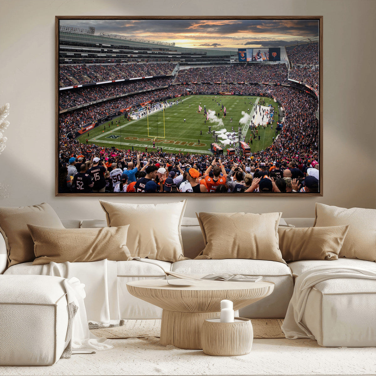 Chicago Bears Soldiers Field Wall Art Canvas Print – Framed