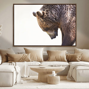 Grizzly Bear Canvas Wall Art Print – Framed Wildlife Nature