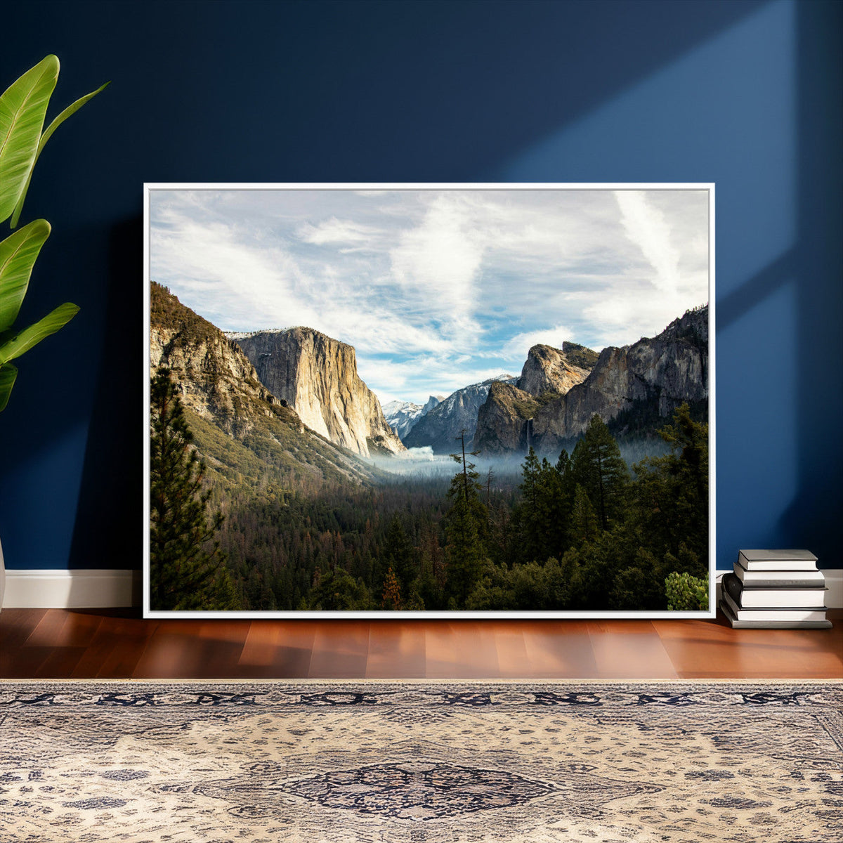 Yosemite Valley Mountain Wall Art Canvas Print, Granite