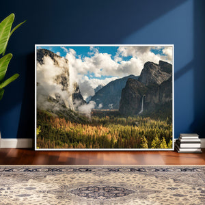 Yosemite Valley River Wall Art Canvas Print
