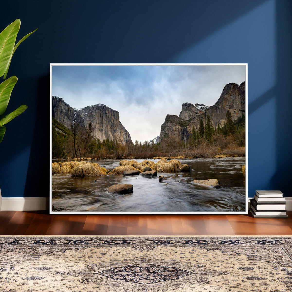 Yosemite Valley Mountain Landscape Wall Art Canvas Print,