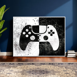 Abstract Gaming Controller Wall Art Canvas Print
