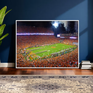 Clemson Football Stadium Wall Art Canvas Print, College