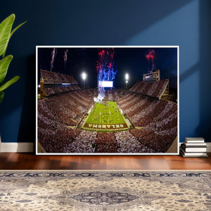 Oklahoma Memorial Stadium Wall Art Canvas Print – Oklahoma