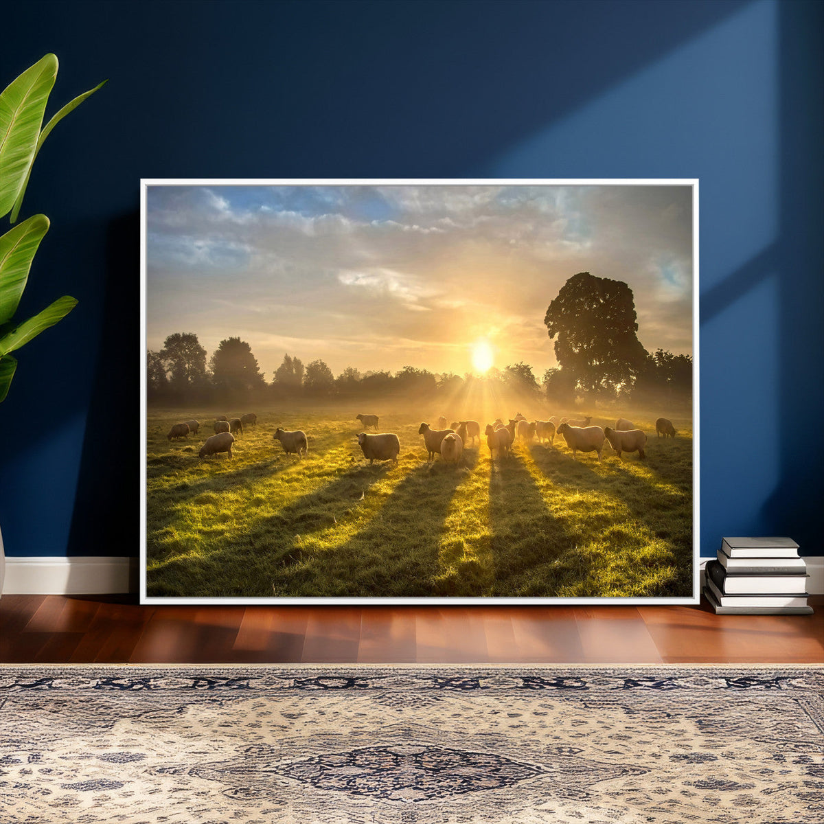Sheep Wall Art Canvas Print – Rural Farm Animal Artwork